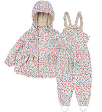 Konges Sløjd Regntøj m/u Seler m. Fleece - PU - Rainy Palme - Fi