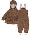 Konges Sløjd Regntøj m/u Seler m. Fleece - PU - Rainy Palme - Ch