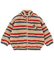 Konges Sløjd Fleecejakke - Jody - Tangerine Stripe