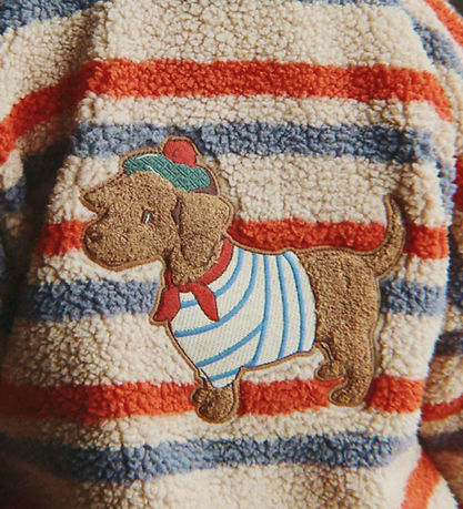 Konges Sløjd Fleecejakke - Jody - Tangerine Stripe