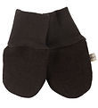 Racing Kids Mittens - Wool/Cotton - Dark Brown