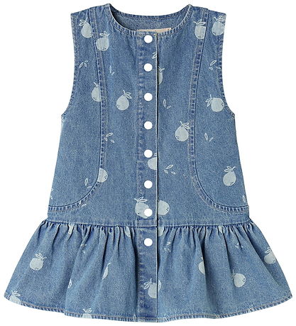 Fliink Kjole - Don Denim - Medium Blue AOP