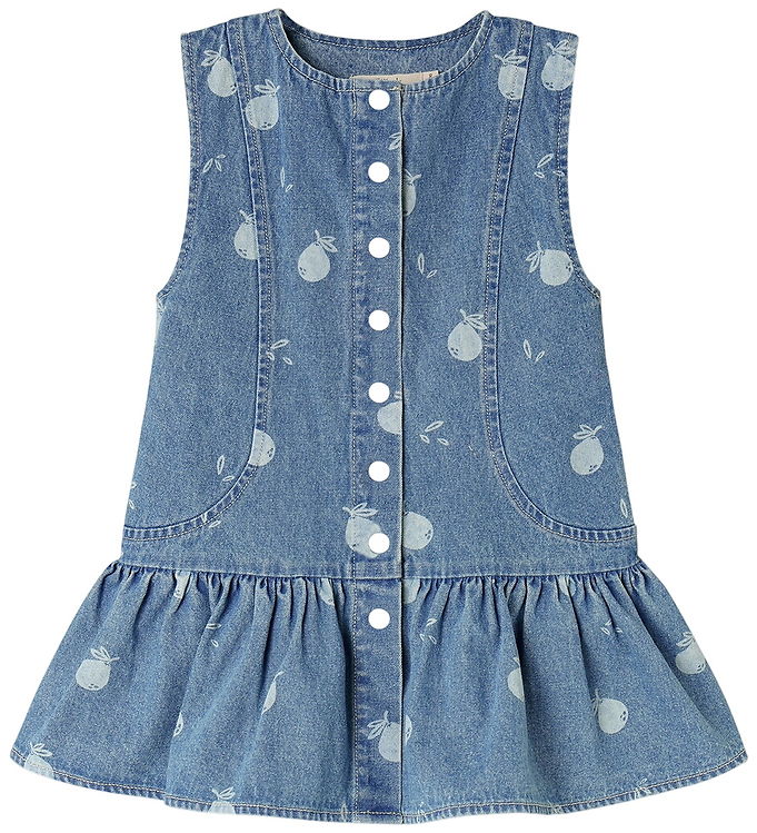 Fliink Kjole - Don Denim - Medium Blue AOP