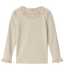 Fliink Bluse - Rib/Modal - Kenna Lace - Sandshell 