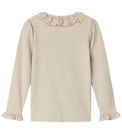 Fliink Bluse - Rib/Modal - Kenna Lace - Sandshell 