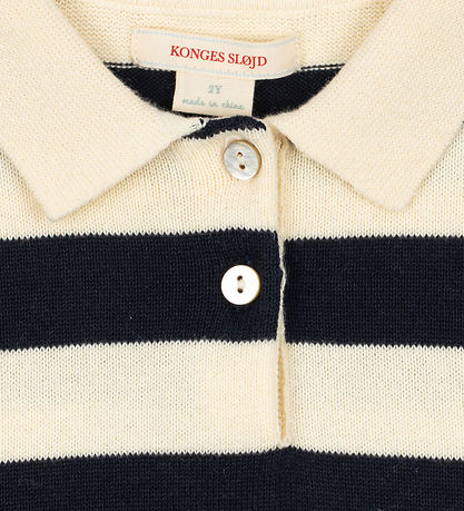 Konges Sløjd Polobluse - Strik - Manis - Navy Stripe