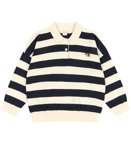 Konges Sløjd Polobluse - Strik - Manis - Navy Stripe