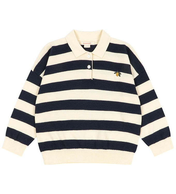 Konges Sløjd Polobluse - Strik - Manis - Navy Stripe