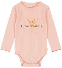 Konges Sløjd Body l/æ - Hulmønster - Minnie - Pale Blush