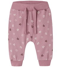 Name It Leggings -NbfVandora - Lilas/Hearts