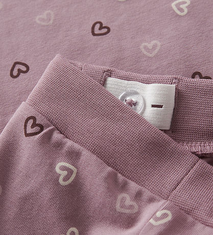 Name It Leggings -NbfVandora - Lilas/Hearts