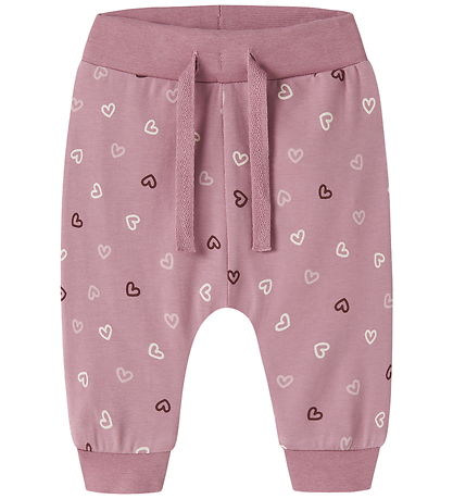 Name It Leggings -NbfVandora - Lilas/Hearts