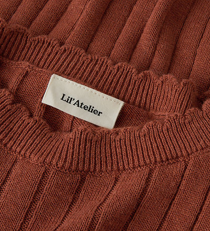 Lil Atelier Bluse - strik - NmfNelsan - Mahogany