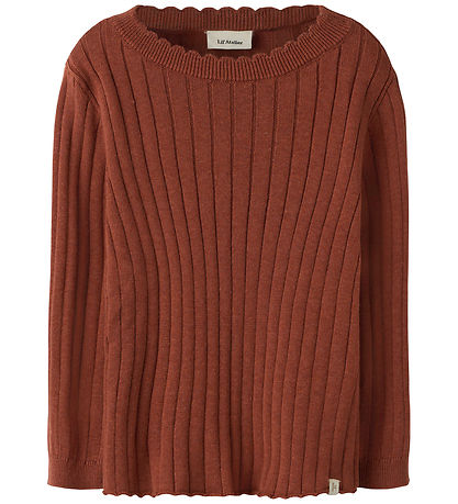 Lil Atelier Bluse - strik - NmfNelsan - Mahogany
