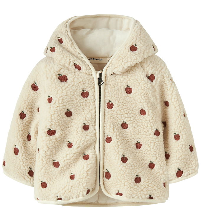 Lil' Atelier Fleecejakke - Teddy - NbfNalo Loose - Turtledove/AP