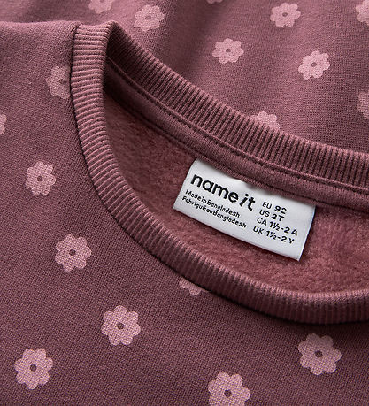 Name It Sweatshirt - Noos - NmfDavina - Wild Ginger/W. LILAS FLO