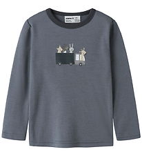Name It Bluse - Uld - NmmWillit - Folkstone Gray/ANIMALS AT WORK