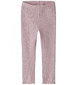 Name It Leggings - Rib - NmfWossa - Violet Ice