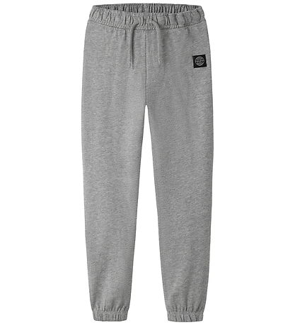 Name It Bukser - NkmNilan - Grey Melange