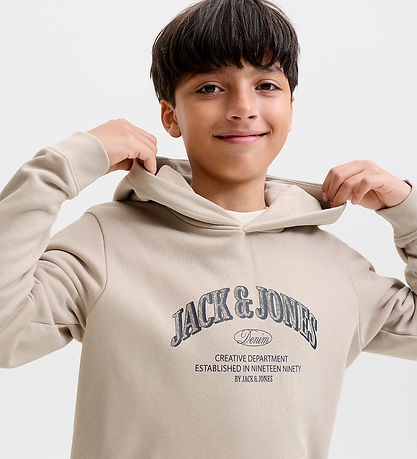 Jack & Jones Hættetrøje - JjeDenver - Moonbeam