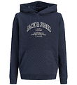 Jack & Jones Hættetrøje - JjeDenver - Navy Blazer