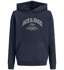 Jack & Jones Sweat à Capuche - JjeDenver - Marine Blazer