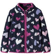Name It Fleecejakke - Noos - NmfMeeko - Dark Sapphire/Hearts
