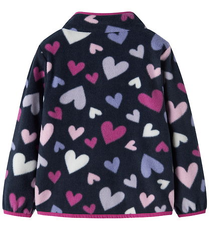 Name It Fleecejakke - Noos - NmfMeeko - Dark Sapphire/Hearts