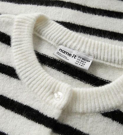Name It Bluse - Strik - NkfNerina - Antique White/Black
