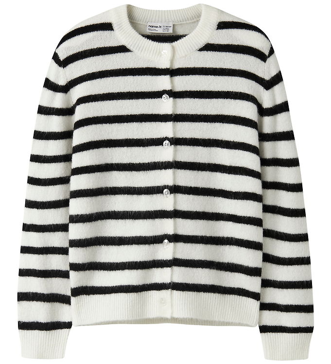 Name It Bluse - Strik - NkfNerina - Antique White/Black