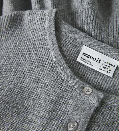 Name It Cardigan - Strik - NkfNyssa - Grey Melange