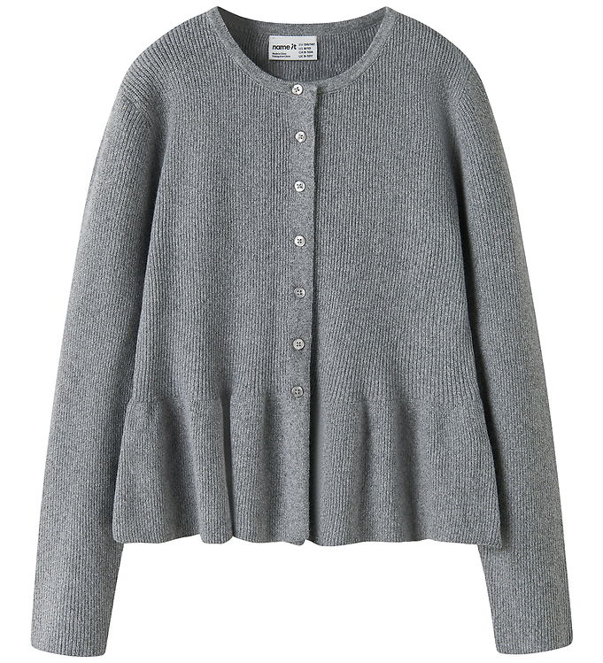 Name It Cardigan - Strik - NkfNyssa - Grey Melange