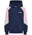 Hummel Hoodie - hmlJR - Dress Blue/Roseate Spoonbill