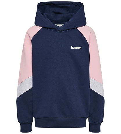 Hummel Hættetrøje - hmlJR - Dress Blue/Roseate Spoonbill