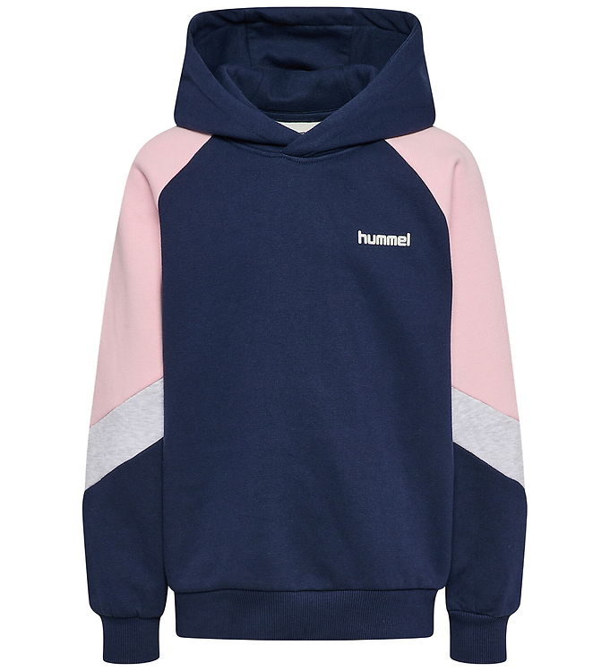 Hummel Hættetrøje - hmlJR - Dress Blue/Roseate Spoonbill