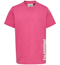 Hummel T-Shirt - hmlJR Graphic - Pink Flambe