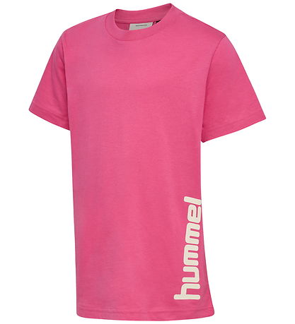 Hummel T-Shirt - hmlJR Graphic - Pink Flambe