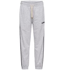 Hummel Sweatpants - hmlJR Loose - Light Grey Melange/Black