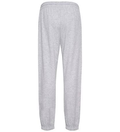 Hummel Sweatpants - hmlJR Loose - Light Grey Melange/Black