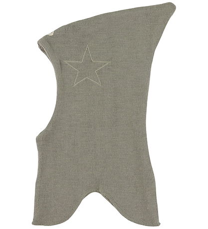 Racing Kids Elefanthue - Uld/Bomuld - 2-lags - Dusty Green m. St