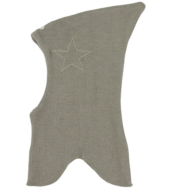 Racing Kids Elefanthue - Uld/Bomuld - 2-lags - Dusty Green m. St