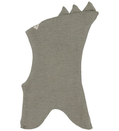 Racing Kids Elefanthue - Uld/Bomuld - 2-lags - Dusty Green m. Ta