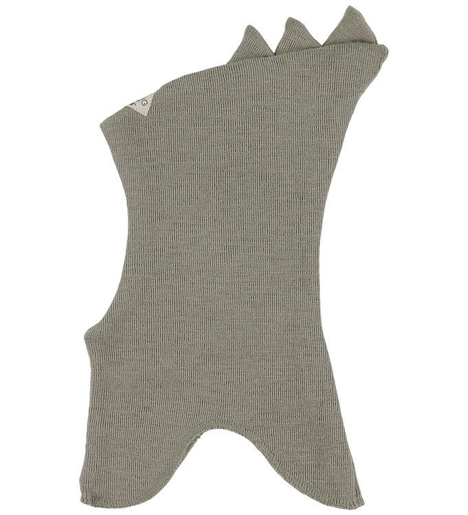 Racing Kids Elefanthue - Uld/Bomuld - 2-lags - Dusty Green m. Ta