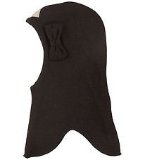 Racing Kids Elefanthue - Uld/Bomuld - 2-lags - Dark Brown m. Slø