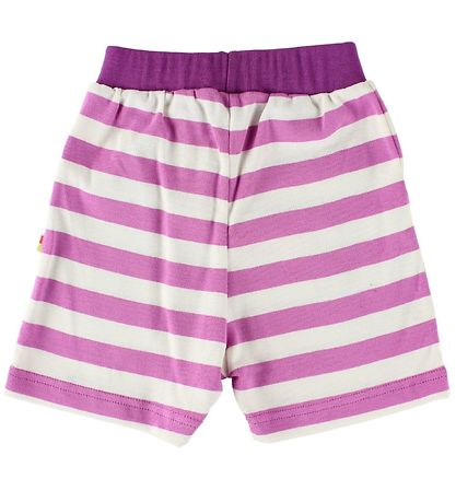 Katvig Sweatshorts - Fuchsia/Hvidstribet