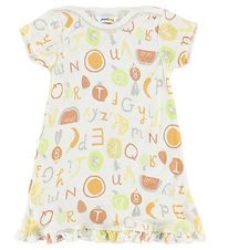 Joha Dress - Bamboo - White w. Fruits/Letters Joha Dress - Bamboo - White w. Fruits/Letters