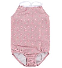 Petit Crabe Swimsuit - UV50 - Pink w. Flowers Petit Crabe Swimsuit - UV50 - Pink w. Flowers