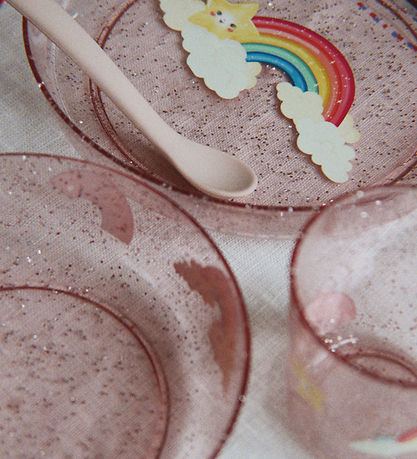 Konges Sløjd Spisesæt - 3 Dele - Rainbow m. Glimmer