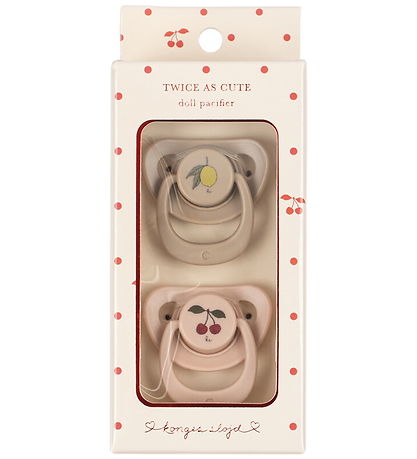 Konges Sløjd Dukkesutter - 2-pak - Doll Pacifier - Cherry/Lemon