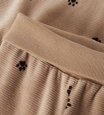 Name It Bluse - Rib - Velour - NbmNorden - Sesame